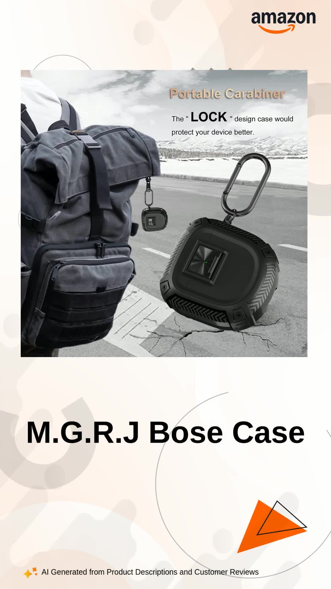 M.G.R.J® Secure Lock Clip Full Carbon Fiber Body Shockproof Shell